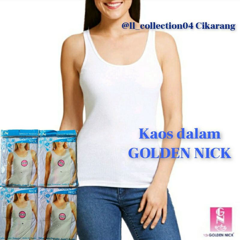 SINGLET GOLDENICK DEWASA | kaos dalam wanita | tangtop wanita | singlet putih polos | kaos