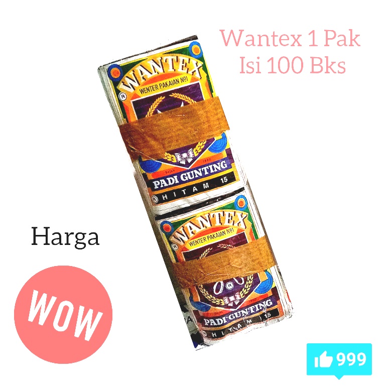 Wantex 1 Pak Isi 100 Bks Pewarna Pakaian No.1 TIDAK LUNTU Sejak 1950