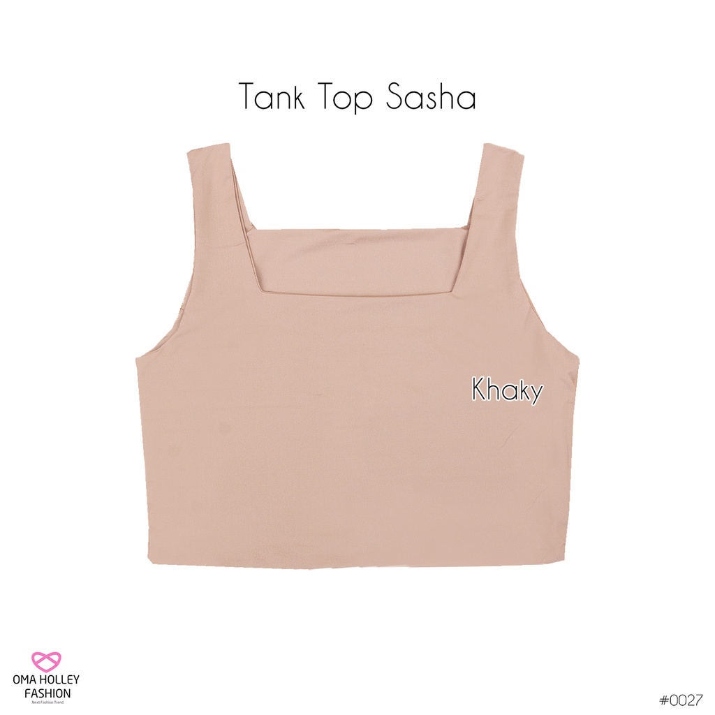 (COD) OH Fashion Tanktop Sasha Korea Bahu Lebar Wanita #0027 (Part 1)-Khaky