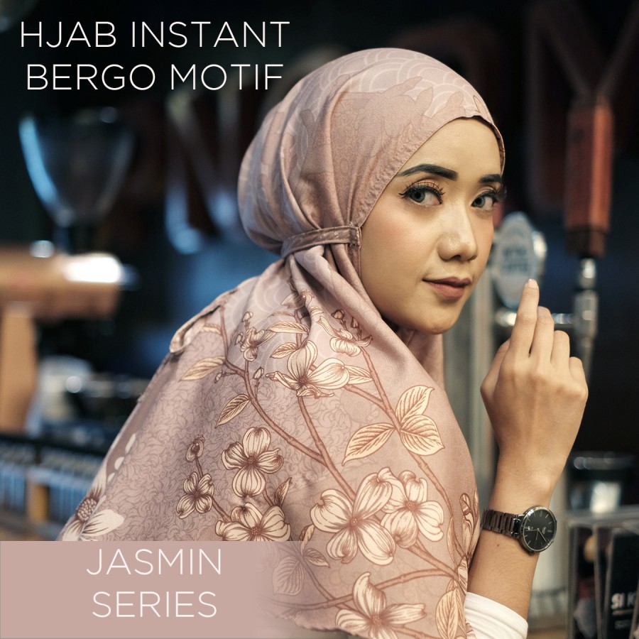 HIJAB KHIMAR INSTANT BERGO TALI MOTIF