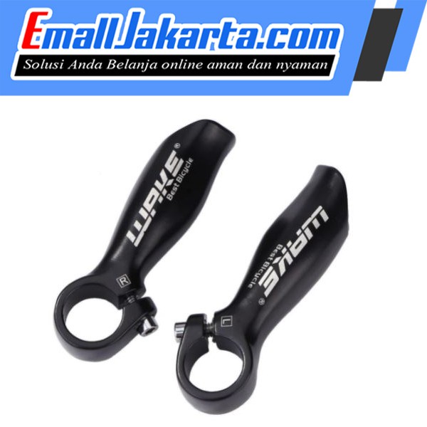 WAKE Bar End Tanduk Stang Grip Handlebar Alloy Pegangan Setang Sepeda - Black