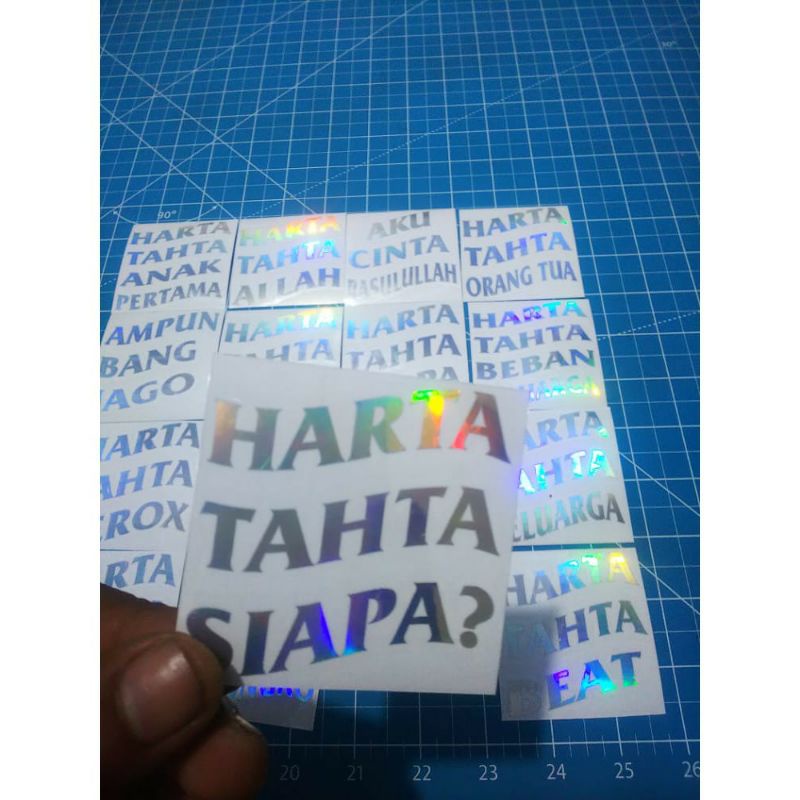 stiker HARTA TAHTA NAMA, stiker Cutting buat Motor Mobil