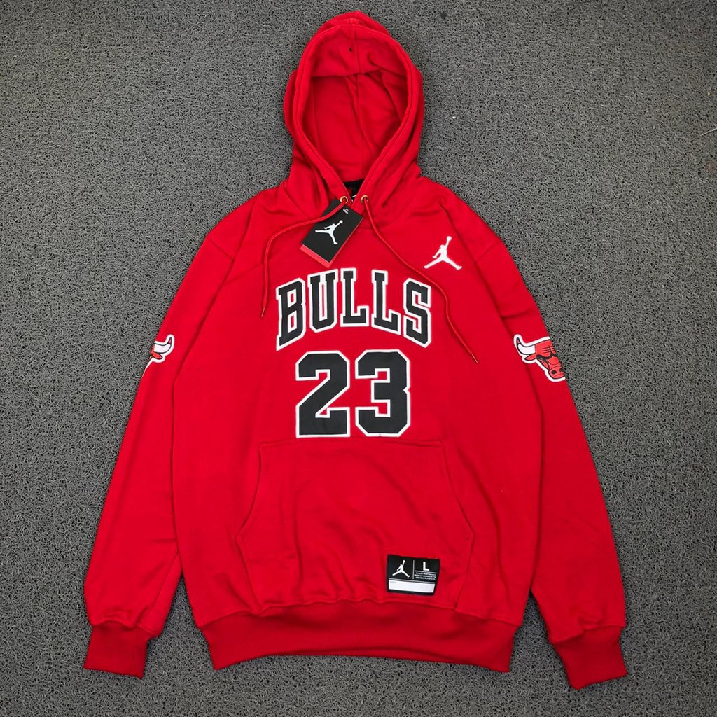 JAKET SWEATER HOODIE AIR JORDAN CHICAGO BULLS 23 MERAH AUTHENTIC ORIGINAL TERLARIS TERMURAH