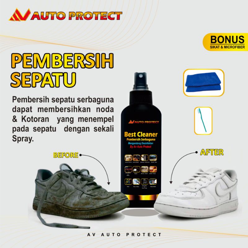 Pembersih Sepatu - Shoe Cleaner | Free Kain dan Sikat | Av Auto Protect