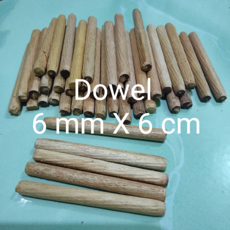 dowel kayu 6mm X 6cm / dowel 6*6