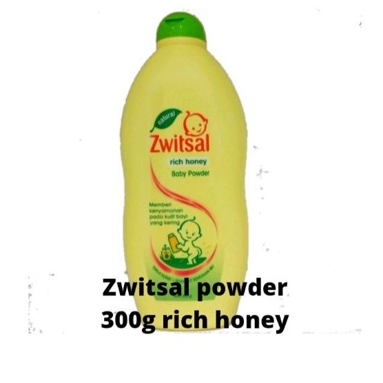 Zwitsal bedak bayi tutup hijau baby powder aloe vera classic rich honey 300g