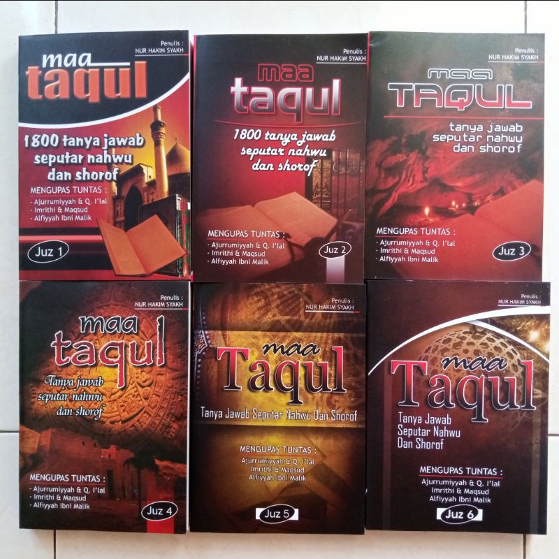 BISA RICUES BUKU MAA TAQUL JILID 1 2 3 4 5 6 BERISI 1800 TANYA JAWAB SEPUTAR NAHWU DAN SHOROF