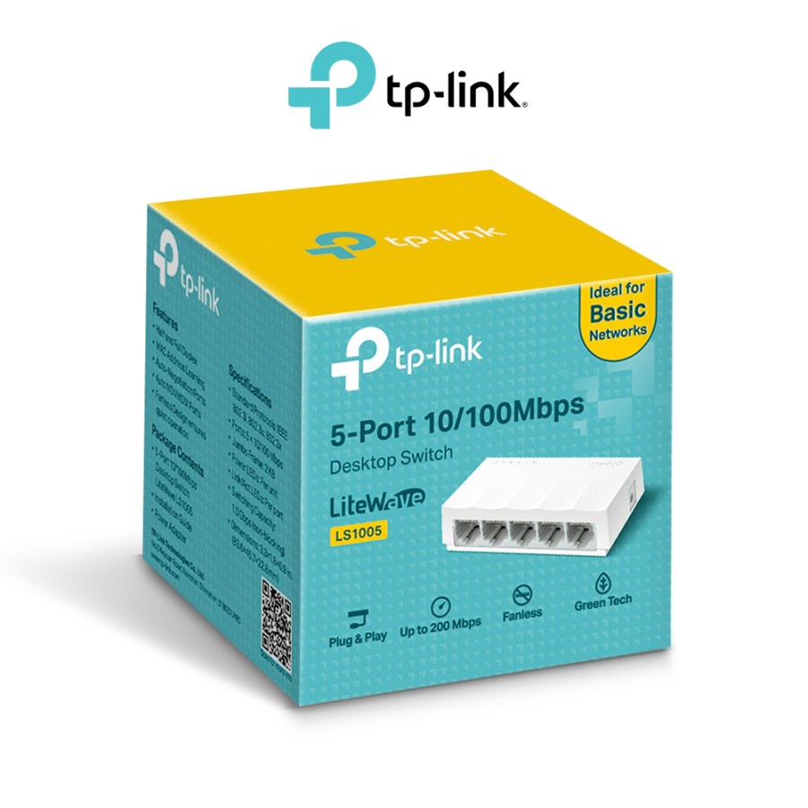 TP-LINK LS1005 5-Port 10/100Mbps Desktop Switch