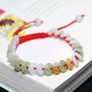 Barang giok alam gelang 9 mm gesper gesper tiga warna Barang giok alam gelang 9 mm gesper gesper tiga warna