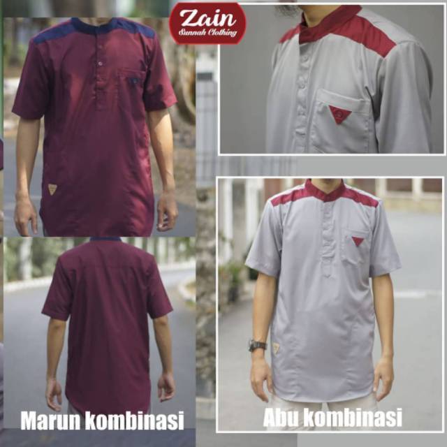Kurta Luqman Kombinasi by Zain Sunnah Clothing