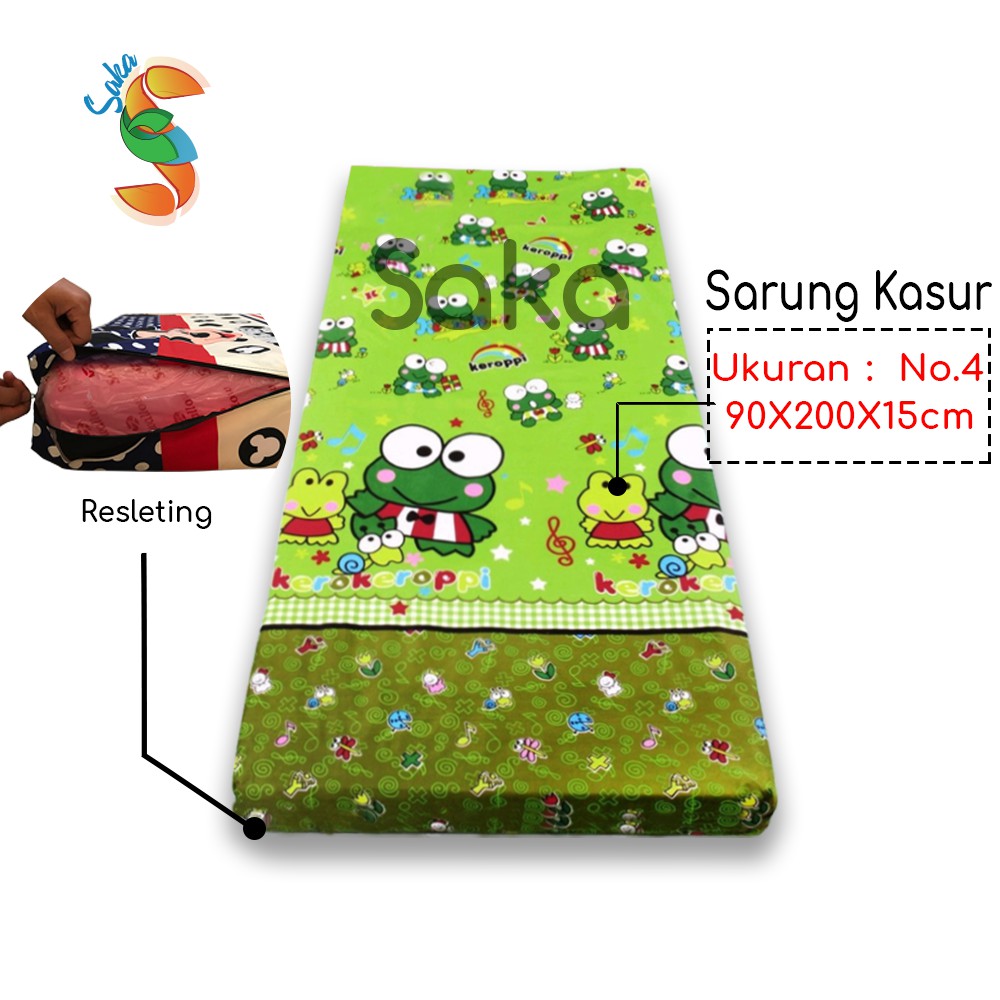 Sarung Kasur | Sprai Resleting | Promo | Murah | N0 4 (90x200x15) - Karakter