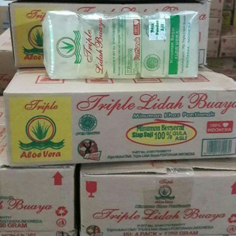 

Minuman Lidah Buaya ASLI khas pontianak Aloevera MURAH BERMANFAAT rasa Pandan langsung konsumsi