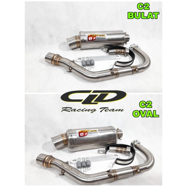 Knalpot Original CLD Type C2 Bulat C2 Oval Mio Nouvo