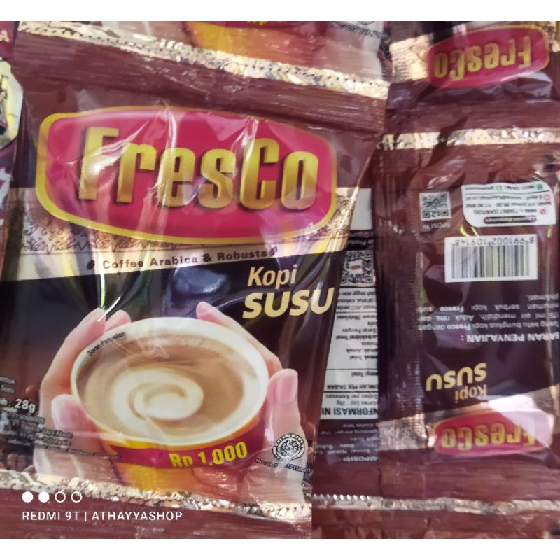 Fresco Kopi susu dan kopi + gula sachet