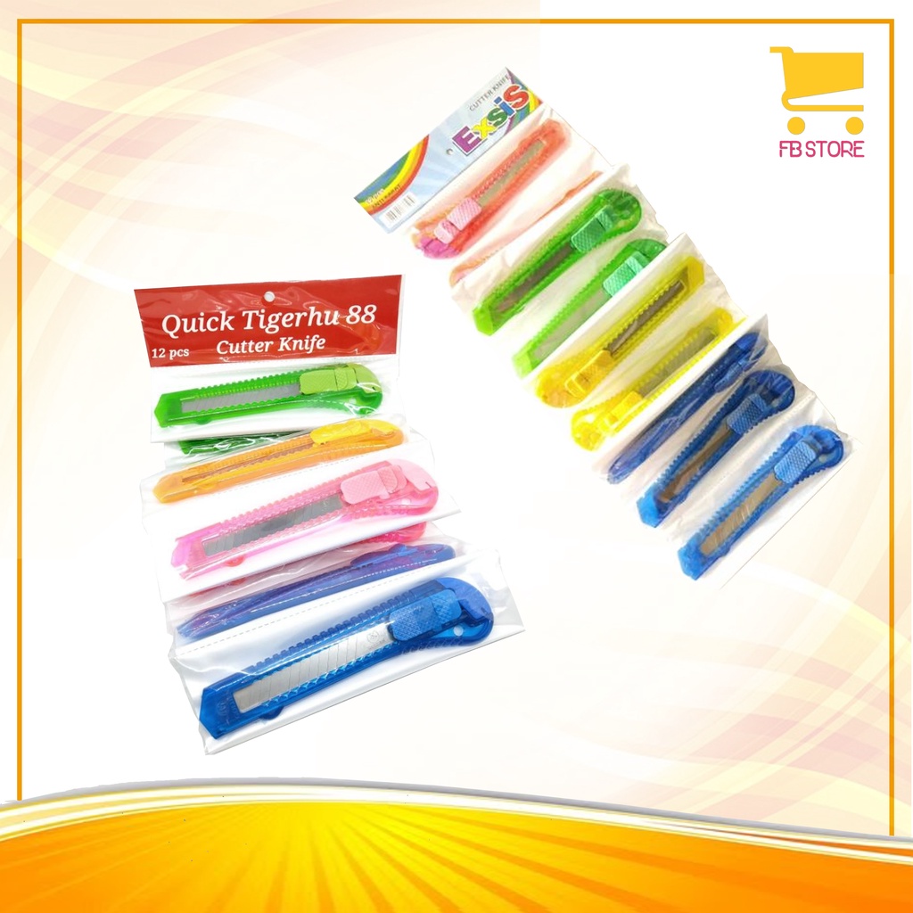 

Silet / Cutter Warna Medium 14cm Warna dan Merk Random Per Lusin