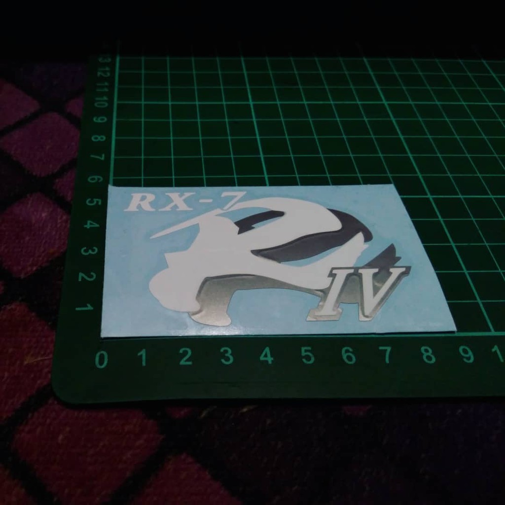 Cutting Sticker RX7 RR4 Putih Arai