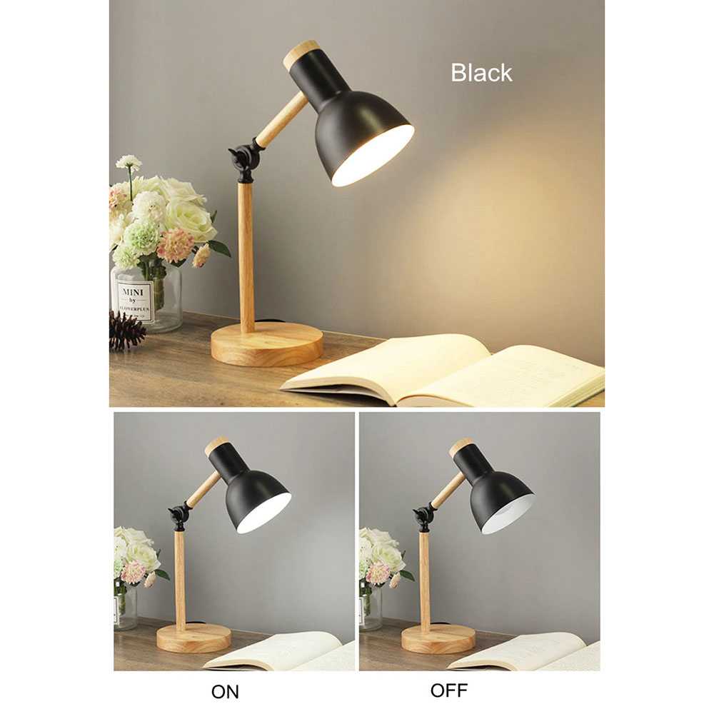 TD-DHA Pookin Lampu Baca LED Desk Lamp Nordic Wooden Art 12W Tri-Color PK407