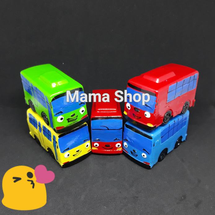 Toper Cake Figure Bus Tayo Patung Hiasan Kue Ultah Anak
