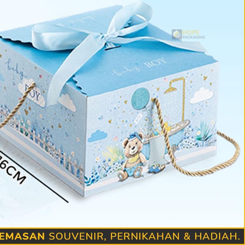 

❀ [3 pcs] Gift Box Baby Girl/Baby Boy + Pita Tali/ Kotak Hampers Dus New Born Kado Lahiran ♣