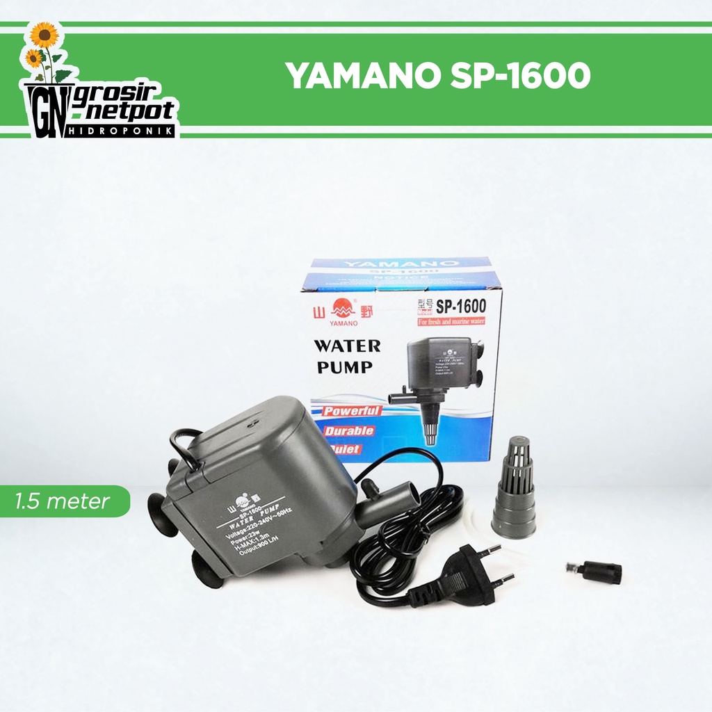 Pompa Air / Pompa Celup / Pompa Kolam / Pompa Aquarium / Pompa Hidroponik SP 1600 Yamano - Ketinggia