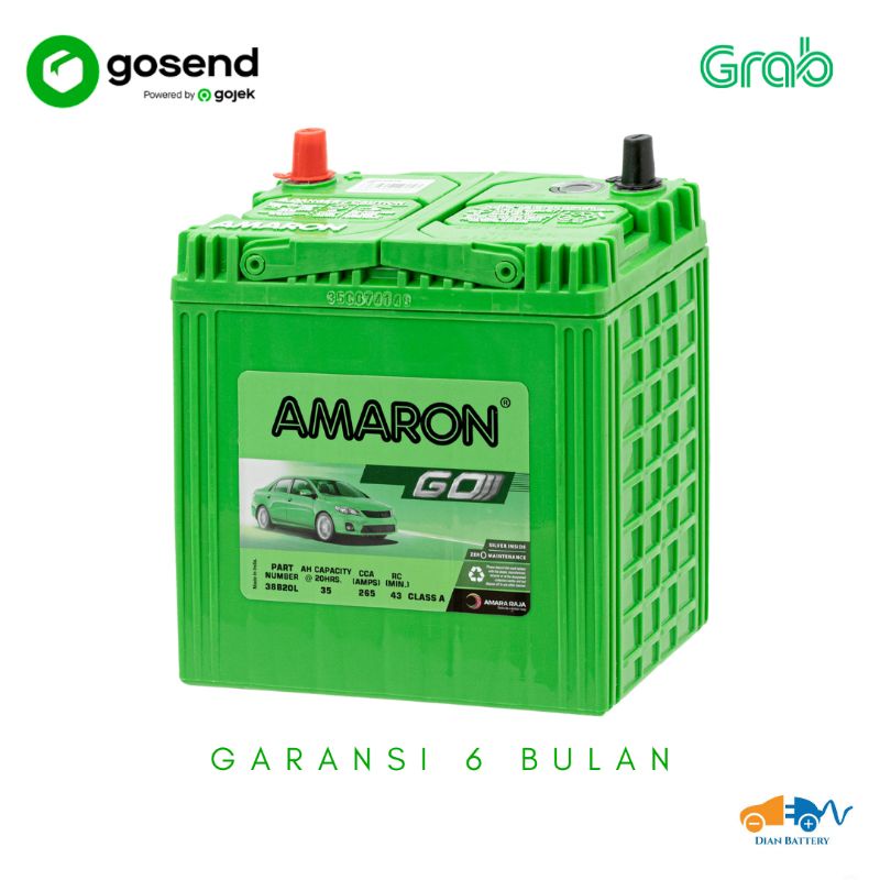 Jual Aki Mobil Agya AMARON GO 38B20L Aki Kering NS40ZL (35Ah) | Shopee