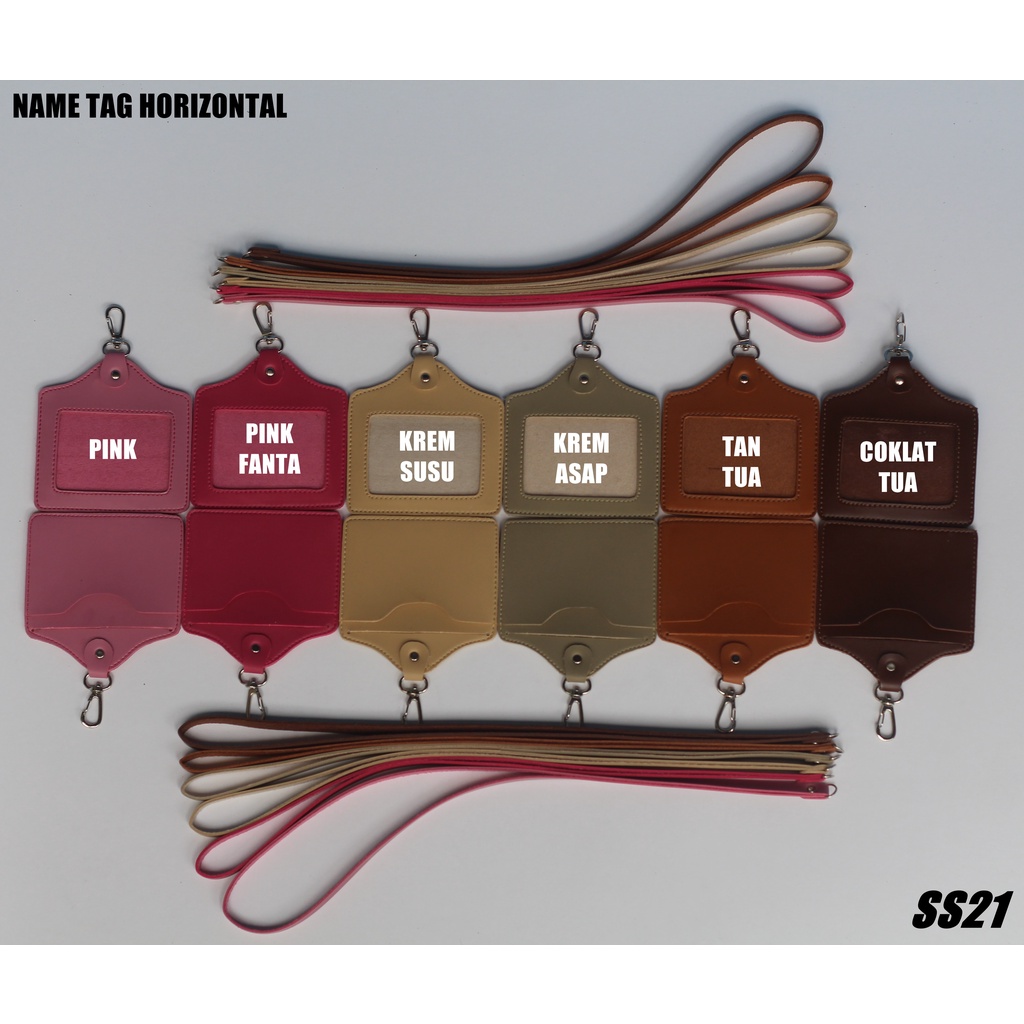 

NAME TAG KULIT / ID CARD HOLDER KULIT / ID CARD / GANTUNGAN NAMA HORIZONTAL, VERTIKAL SS21