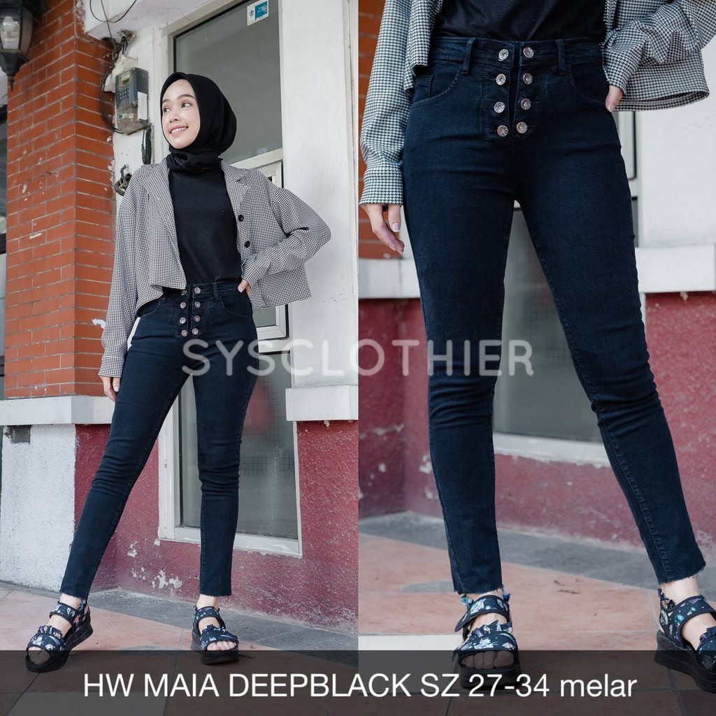 CELANA JEANS WANITA HW MAIA SERIES PREMIUM