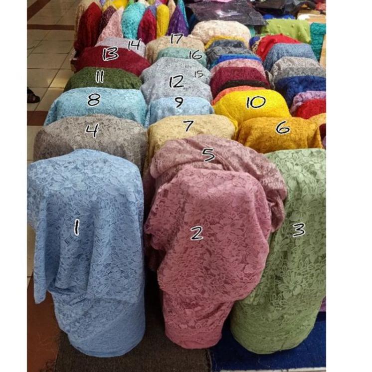 "HK. 589397" brukat kain brukat meteran. kebaya brukat. bahan brukat