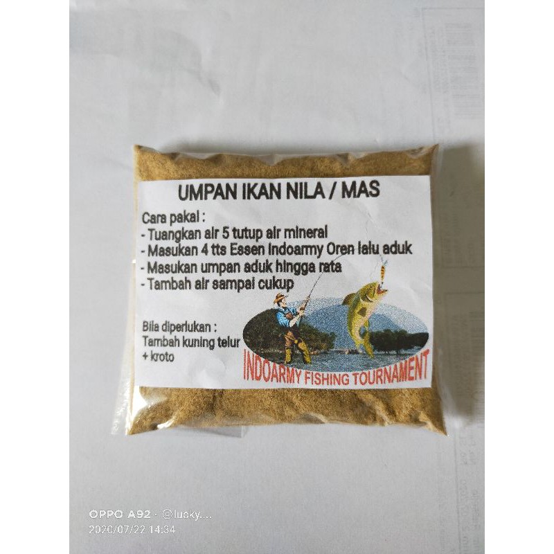 Umpan indoarmy adventure/umpan pancing/umpan ikan nila/umpan ikan mas