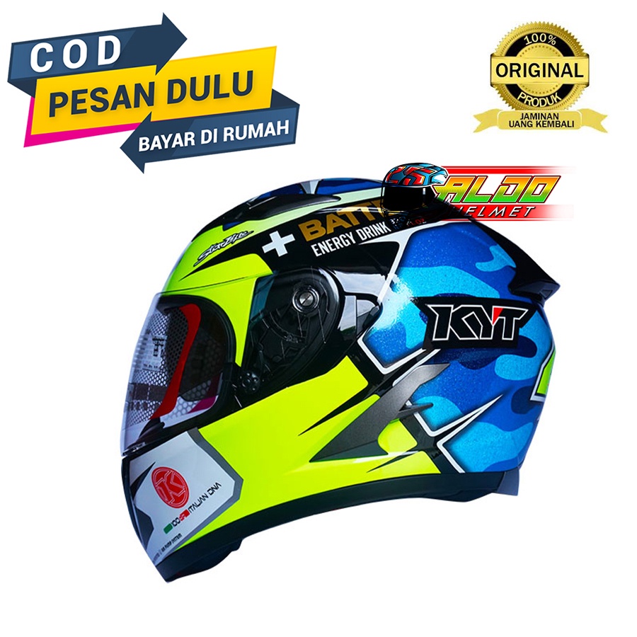 KYT / HELM KYT VENDETTA / KYT VENDETTA 2 MOTIF ALEIX ESPAGARO BLUE YELLOW FLUO ORIGINAL / FULLFACE V