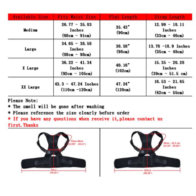 Penyangga Punggung Shoulder Back Support Belt Posture Corrector Korset