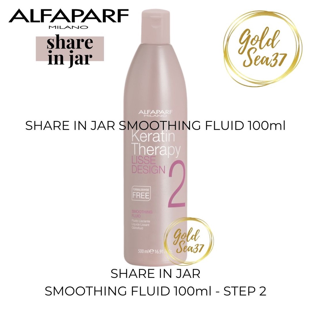 SHARE IN JAR ALFAPARF SMOOTHING FLUID (STEP 2) 100ml ALFAPARF KERATIN LISSE DESIGN