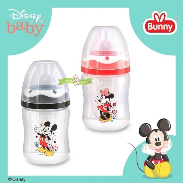 BOSU294 BOTOL SUSU LUSTY BUNNY DISNEY BABY WIDENECK 125 ML DMM2011