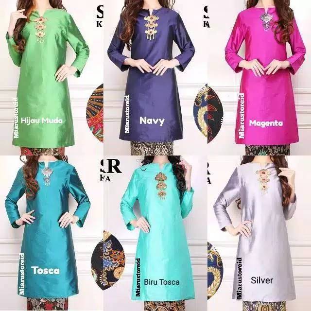 Realpic Stelan kurung shanghai + rok plisket original butik