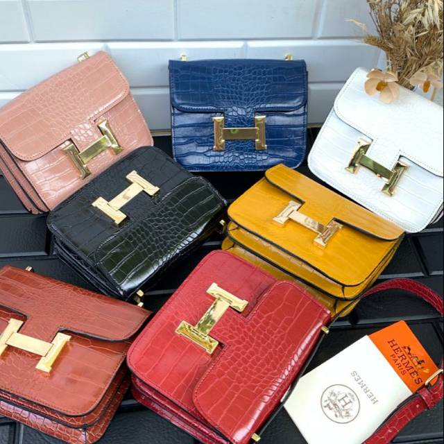 TAS SELEMPANG H.CONSTANCE ALIGATOR/Hand bag/clutch bag
