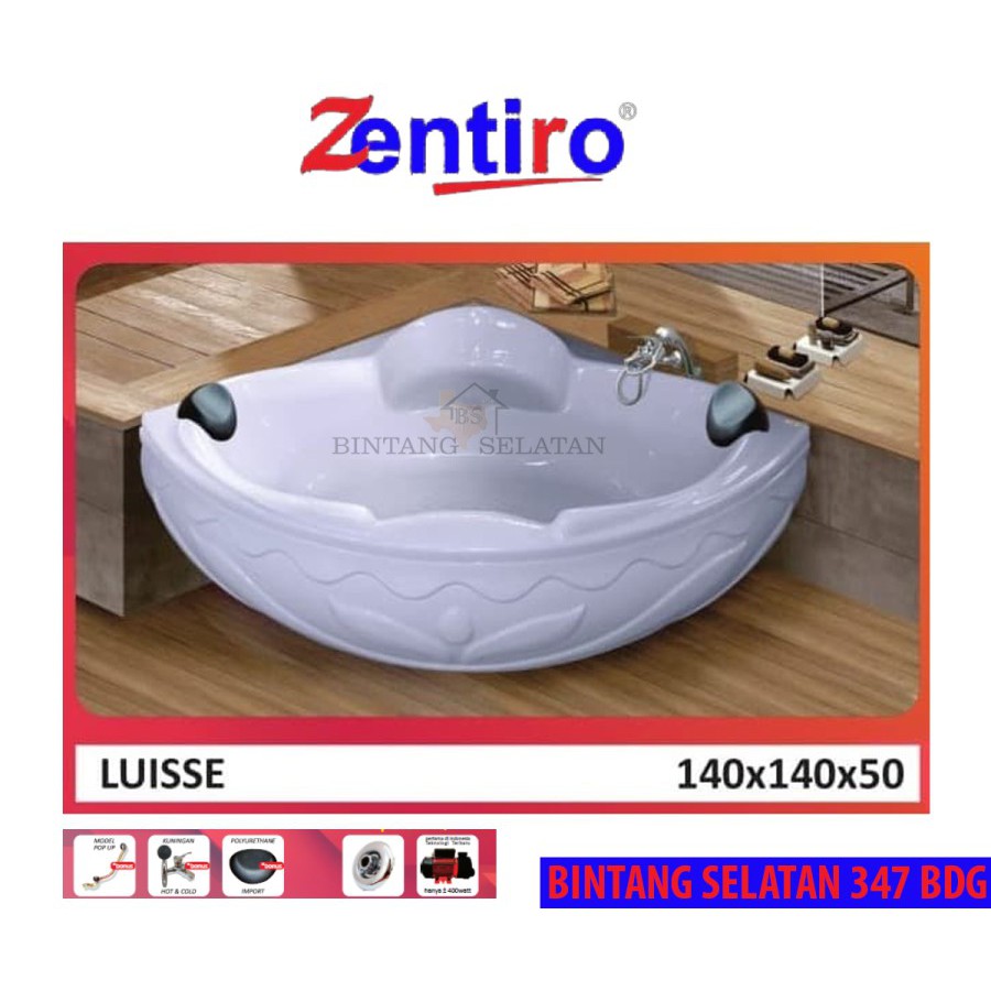 BATHTUB CORNER ZENTIRO / BATHTUB KAMAR MANDI LUISSE PAKET WHIRLPOOL