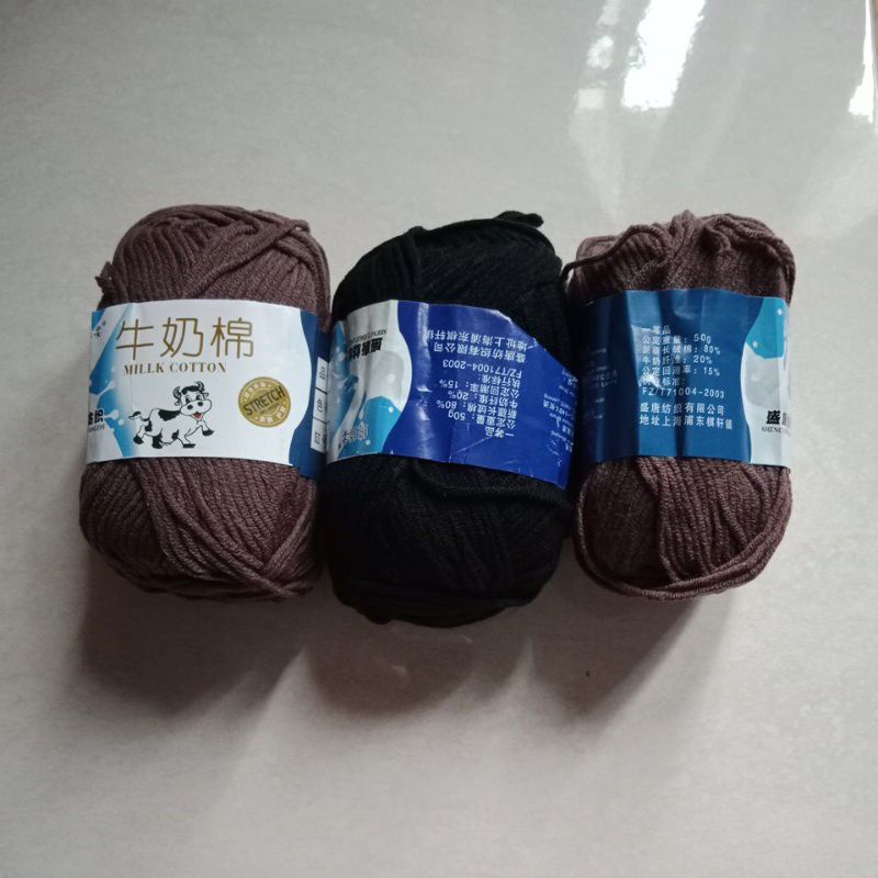 Tambahan benang milk cotton yarn impor