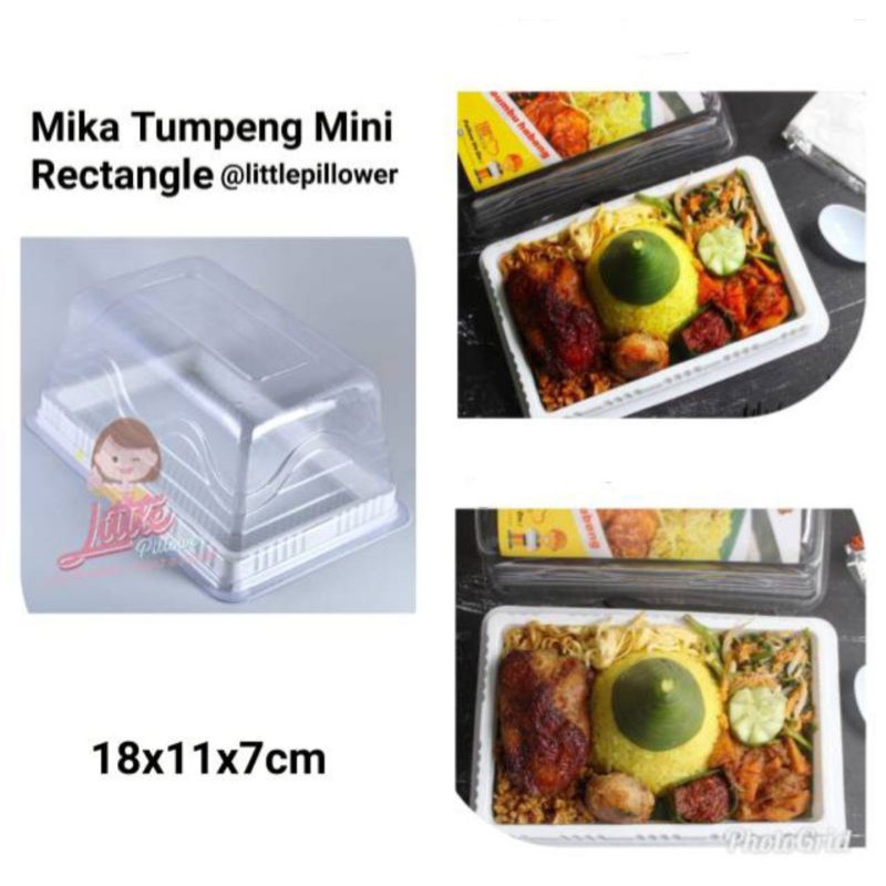 (CT180 KOTAK PUTIH) Mika Tumpeng Mini Minimalis 18cm/Kotak Tumini/Tempat Makanan/Lunch Box