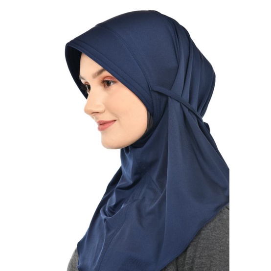 Hijab Sport Terbaru - Jilbab Bergo Tali Instan Jersey Premium Leiya