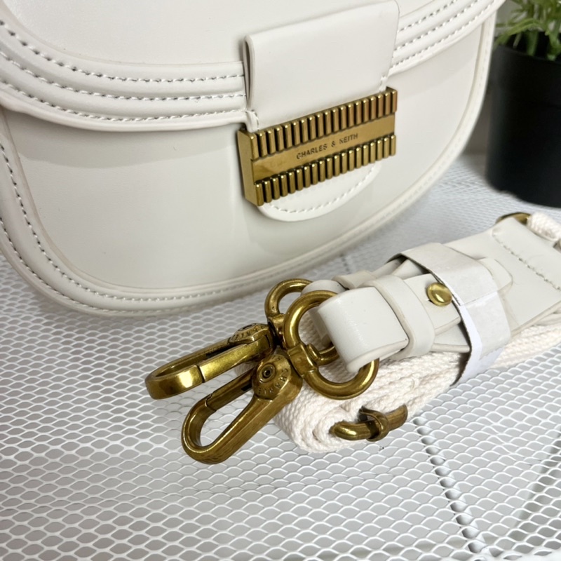 CK Embellished Saddle Bag