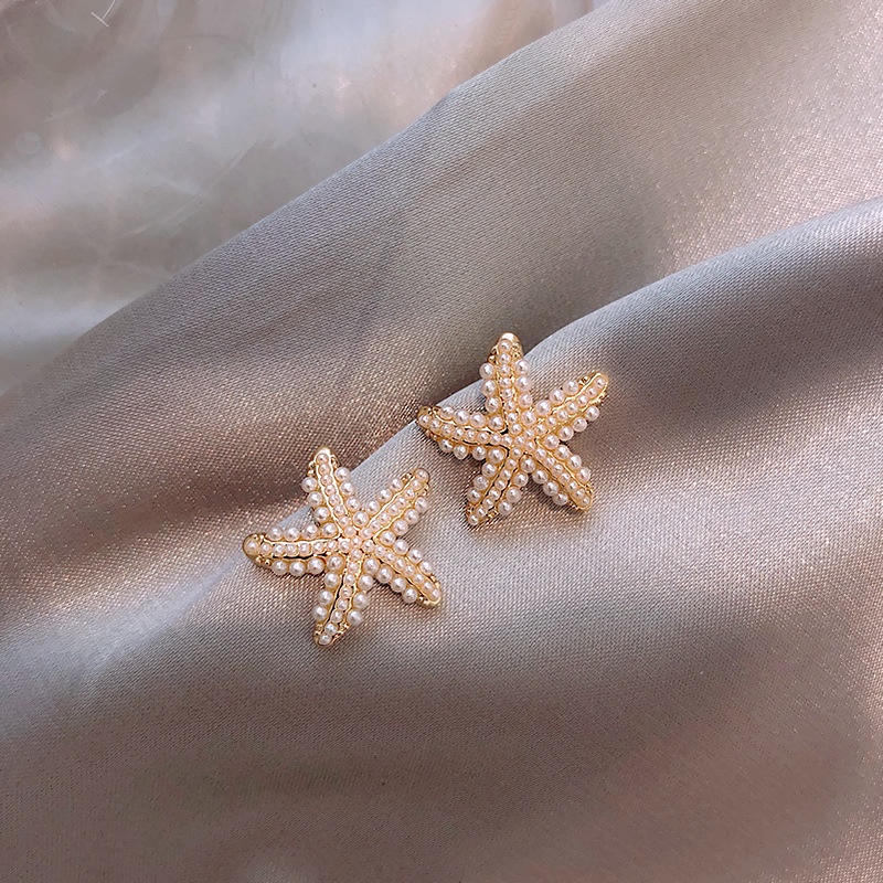 Sterling silver jarum dpt dipakai saat tidur sea star giwang telinga wanita indah halus grace earbud