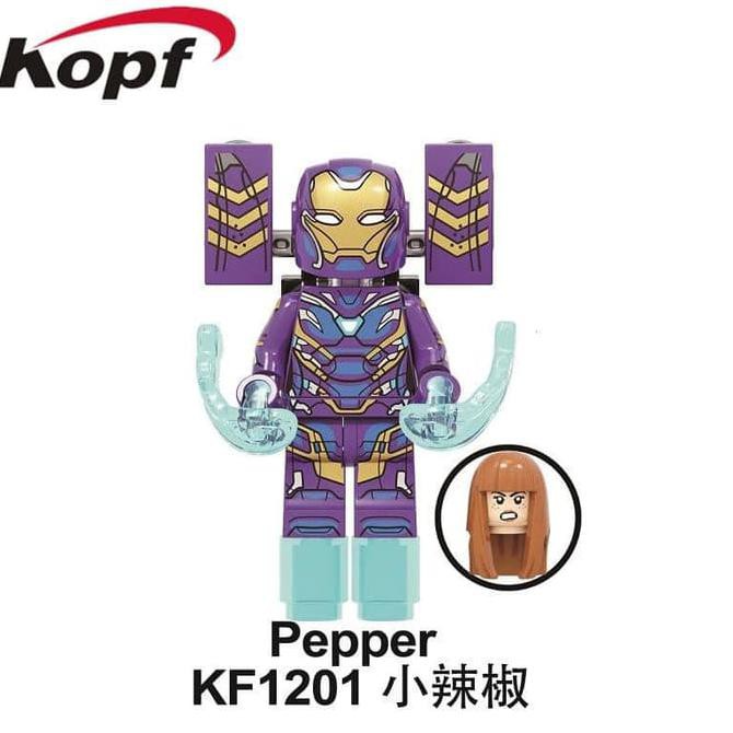 BEST QUALITY MAINAN LEGO MURAH☻ RESCUE KF1201 PEPPER POTTS AVENGERS ENDGAME MINIFIGURE LEGO KF6097