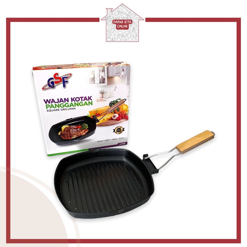 Grill Pan 2402 Gsf / 2602 Gsf / Square Grill Pan / Panci Tatakan Grill Panggangan Bbq / Square Grill