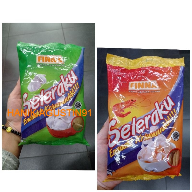 

FINNA SELERAKU UDANG 200GR / kerupuk bawang / Kerupuk Udang 200gr HALAL BPOM RESMI