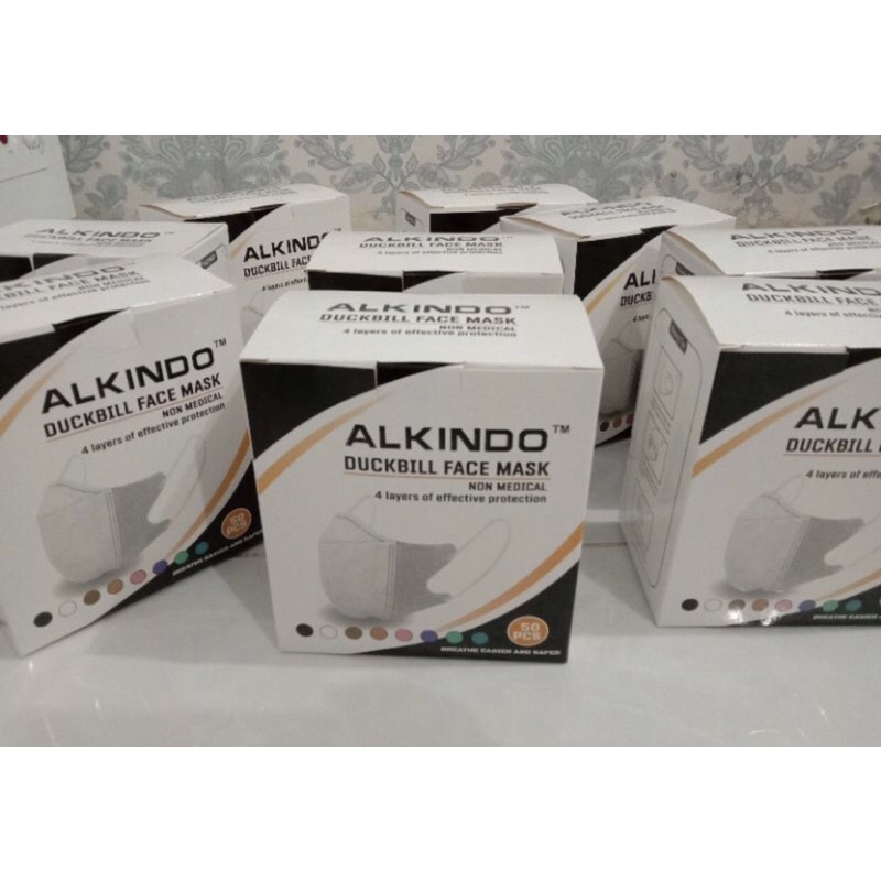 Masker Duckbill Alkindo 4 Ply (50 Pcs)