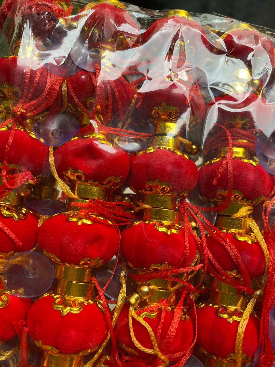 Gantungan Imlek Lampion Bludru Mini