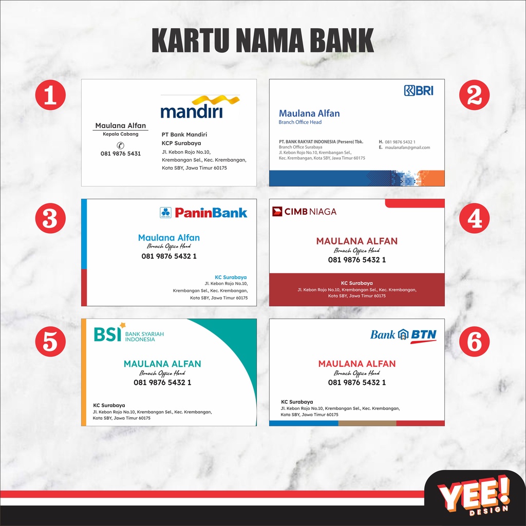

KARTU NAMA BANK