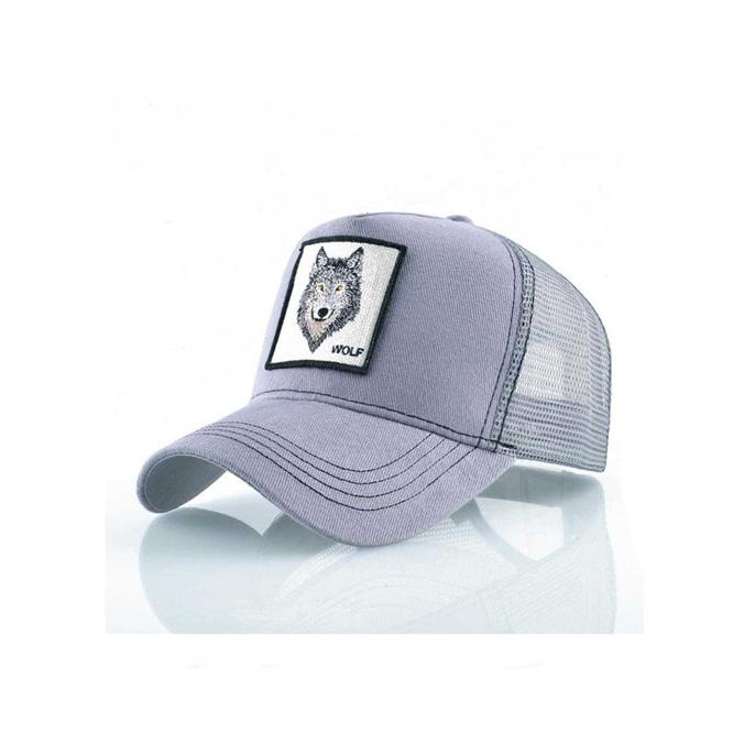 Hamlin Onds Topi Trucker Baseball Wolf Material Cotton Original - Gray