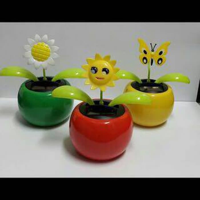 PAJANGAN BUNGA GOYANG SOLAR MOTIF TEMPAT BUNGA solar tenaga surya bunga satu 10.5cm