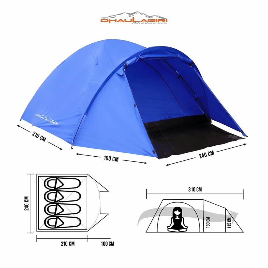 Tenda Camping Dhaulagiri Terra 45 Tent kapasitas 4 Orang